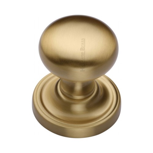 HAMPSTEAD MUSHROOM MORTICE DOOR KNOB ON CONCEALED ROSE